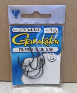 Gamakatsu Finesse Wide Gap 230414 Size 4/0 5 pc. - Picture 1 of 2