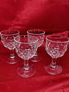 4 Mckee Brothers Glas Pittsburg Wabenweine 4 3/4" - Bild 1 von 7
