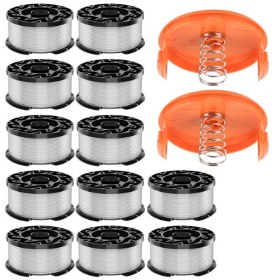 FOREVER SPEED 12 Set Spulen Mit Spulendeckel Für Black Decker Rasentrimmer Trimmer Fadenspule