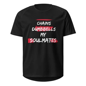  Camiseta deportiva Chain Dumbbells My Soulmates ropa de gimnasio - levantar, ajetrear, repetir - Imagen 1 de 13