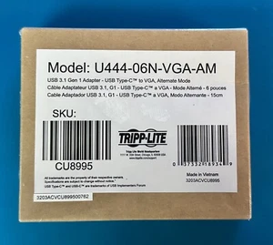 Tripp-Lite U444-06N-VGA-AM USB 3.1 Gen 1 USB-C to VGA Adapter - Picture 1 of 4