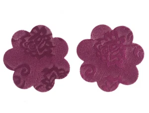 Cache-tétons nippies pasties adhésifs fins fleurs bordeaux dentelle sexy - Imagen 1 de 1