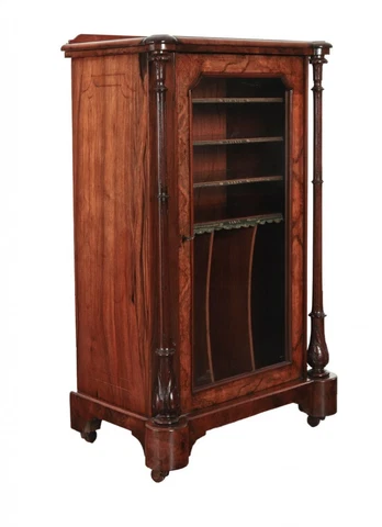 Victorian Music Cabinet Walnut Antique 1890 Cover