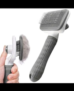 Cepillo de aseo de mascotas 2 en 1 Deshedder de masaje con fácil limpieza Transformar mascota - Imagen 1 de 7