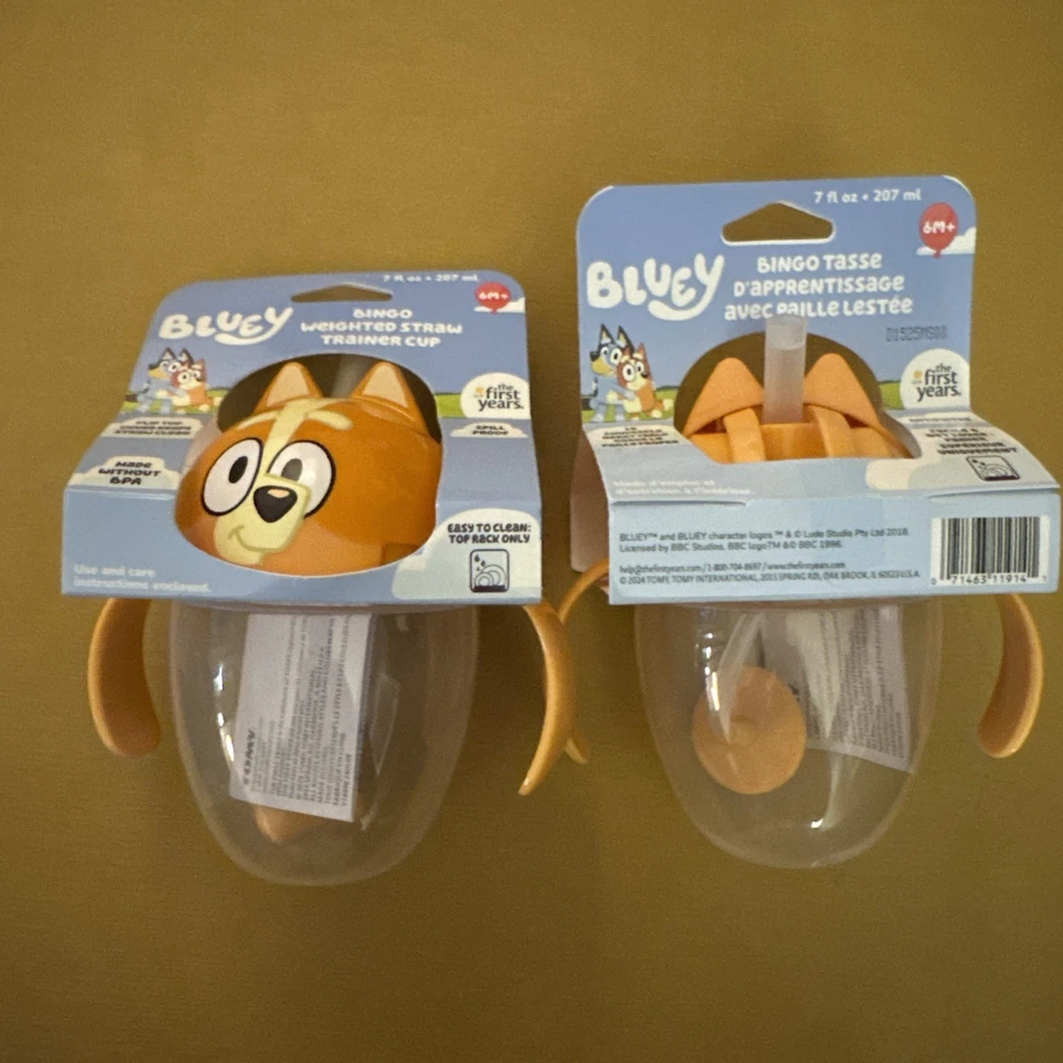 2 The First Years Bingo Weighted Straw Cup - Spill Proof Toddler Straw Cups  - Image 1 of 4