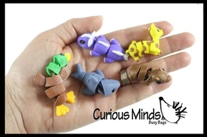 5 RANDOM GRAB Tiny 3D Printed Wiggle Articulated Jointed Moving Fidget Toy - Uni - Picture 1 of 5
