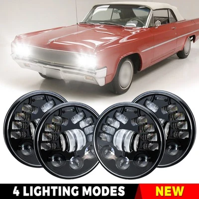 4 новые круглые светодиодные фары 5,75 дюйма для Oldsmobile 98/442/Dynamic/Super 88 - Изображение 1 из 4
