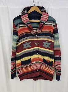 $898 Polo Ralph Lauren Small Knit Beacon Cardigan Southwestern Serape Ranch - Picture 1 of 12