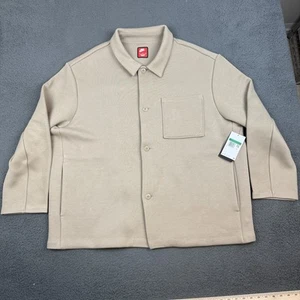 Nike Sportswear Tech Fleece Reimagined Blazer Mens XL Oversized Shacket Khaki - Picture 1 of 10