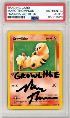 PSA Signed Marc Thompson Growlithe Neo Destiny 1st Edition 68/105 Pokemon - Image 1 of 2