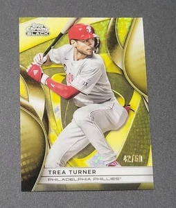2025 Topps Chrome Black TREA TURNER MINI DIAMOND REFRACTOR /50 - Picture 1 of 3