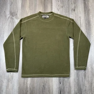 Vintage Y2K Prana Breathe Langarm Fleece Shirt Olivgrün Herren Large - Bild 1 von 9