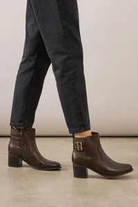 Good For The Sole Brown Ankle Boots Womens Daywear Boots - Picture 1 of 4