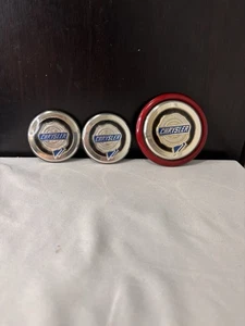 Chrysler Wheel Cap + Rear Door Emblems (2) OEM 04805455AB - Picture 1 of 20