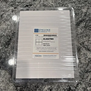 Online Labels Standard White Matte 8.5" x 14" Sheet 4 Labels OL3027WX250 Sheet - Picture 1 of 4