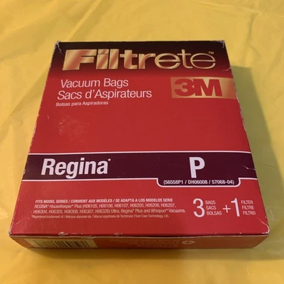 Regina Type P by Filtrete 3M Vacuum Bags 3Pk + 1 Filter 68744 - Image 1 of 2