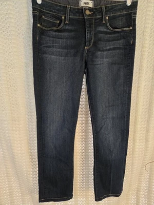 Paige Jeans Womens Size 30 Blue Skyline Straight Dark Wash Stretch Modern Denim - Image 1 of 4