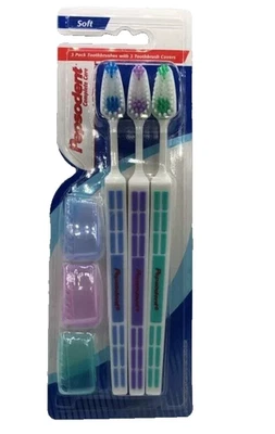 Paquete múltiple Pepsodent Complete Care ~ 3 cepillos de dientes TTL con cubiertas ~ cerdas suaves Foto 1 de 2