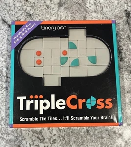 Binary Arts Triple Cross Brain Teaser Puzzle Game In Original Box 1995 Complete - Picture 1 of 4