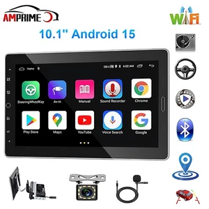 1DIN Android 15 drehbar 10.1'' Touchscreen 2+64G Autoradio GPS Navi WIFI + Kam - Bild 1 von 16