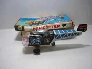 HELICOPTER HIGHWAY PATROL MADE IN JAPAN SN TIN LITHO - Picture 1 of 2