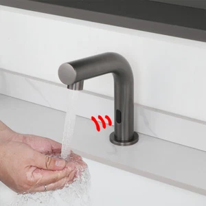 Grifo de grifo de fregadero automático manos libres sin contacto para baño montado - Imagen 1 de 10