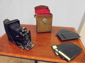 Ancien appareil photo a soufflet Compur SOM Zeiss années 1920 - Photo 1/12