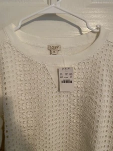 NWT Womens J Crew Off White Sweatshirt Size XL - Picture 1 of 3