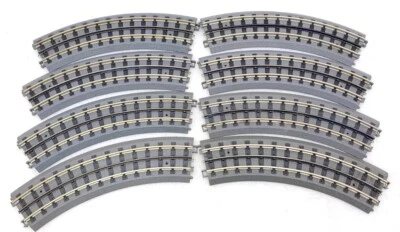 8 Pieces MTH Trains RealTrax Solid Rail O-31 Curve Track Used - Image 1 of 4