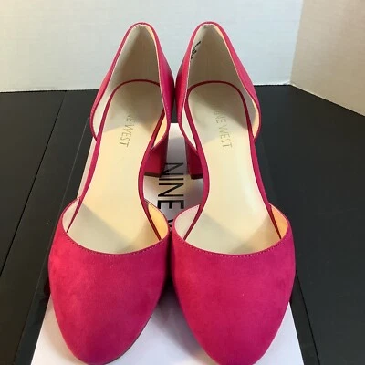 Nine West 女式 6M 码粉色 Chazzo 块高跟鞋 — 第 1/4 张图片