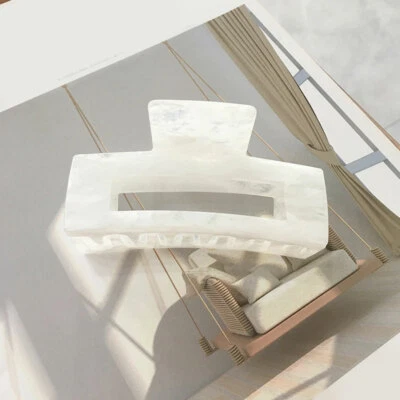 Marble Print Large Hair Claws Rectangle Hair Clip Hair Clamp Hairpin Barrette⇓ - Image 1 of 4
