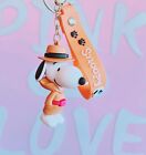 Snoopy Detective Peanuts Charlie Brown Keychain Keyring Pendant Bag Pom