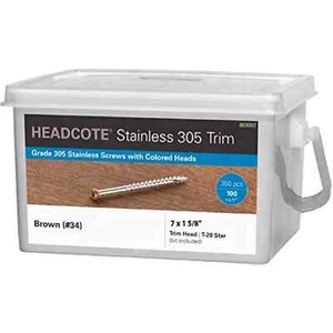 Tornillos de cubierta Nº 7 x 1-5/8" Estrella, Borde, Marrón #34, 350-PK, Starborn STX34T07162 - Imagen 1 de 4
