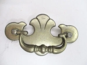 Taiwan Drop Bail Pull Handle 1970 Satin Nickel Dresser Drawer 3-3/4" Centers Vtg - Picture 1 of 7