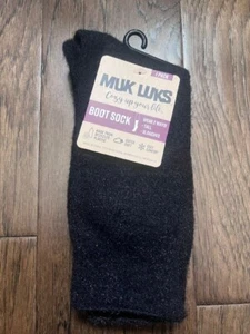 Muk Luks Boot Socks Sock Fits Shoe Size Womens 6-11 Mens 6-10 Crew SOFT & WARM - Picture 1 of 14