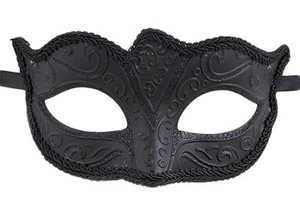 Glitter Mask Mardi Gras Costume Masquerade Venitian Prom Custom Party - Picture 1 of 8