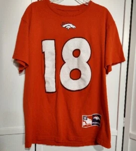 Pre Owned Peyton Manning Denver Broncos Adult Medium Jersey Style  Shirt NFL  - Picture 1 of 7