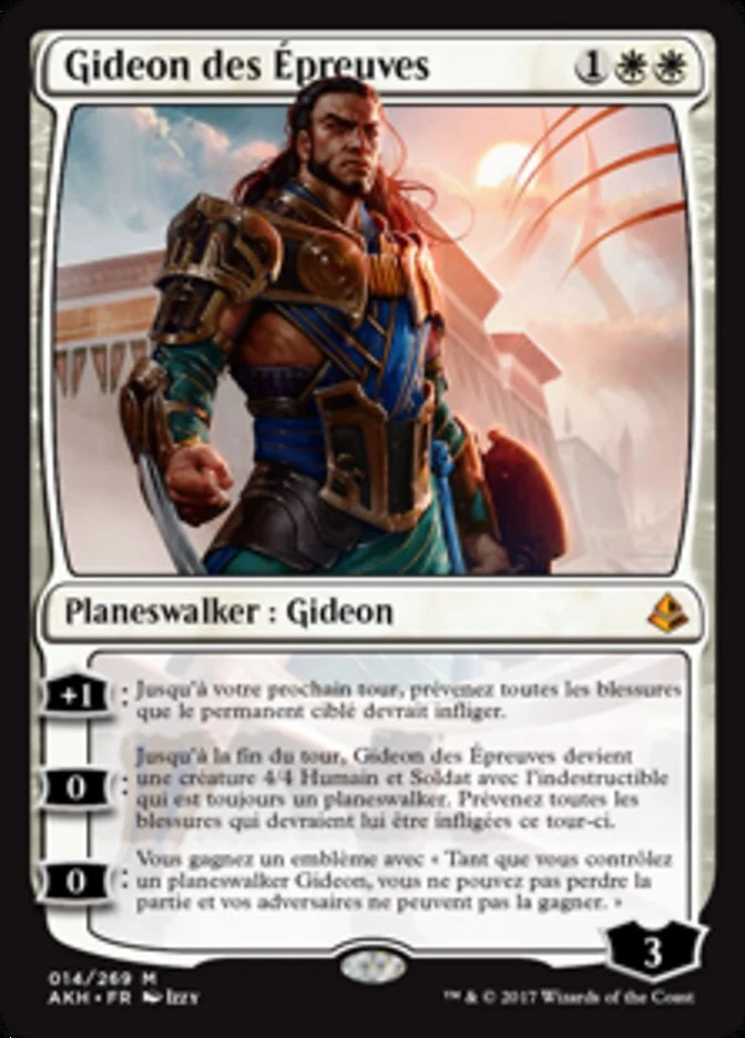 Magic The Gathering MTG GIDEON OF THE TRIALS FRENCH Amonkhet NM Near Mint - Image 1 of 1