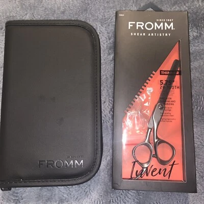 Fromm Invent 5,75" 28 dientes diluyente mango y estuche desplazados de acero japonés Foto 1 de 4