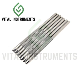 7 Pcs Single Stem Mirror Handles ENT Dental Instruments Stainless Steel - Picture 1 of 1