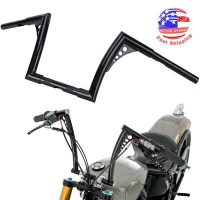 10" Rise 1'' Ape Hanger Bar Handlebar For Harley Sportster XL FXST 883 1200 USA - Imagem 1 de 4