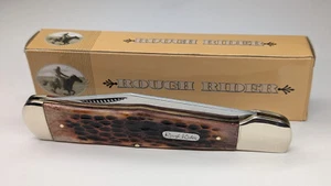 Rough Rider Coke Bottle Brown Jigged Bone Single Blade Pocket Knife RR086 Ryder - Picture 1 of 13