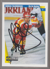 Autographed 97/98 Collector's Choice Swedish Andreas Salomonsson - Mo Do Hockey