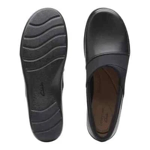 Clarks Cora Heather women loafers black or burgundy camo shoes-You Choose - Picture 1 of 20