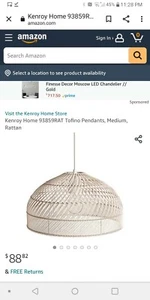 Kenroy Home Tofino 1 Light Pendant 93859 RAT - Picture 1 of 4