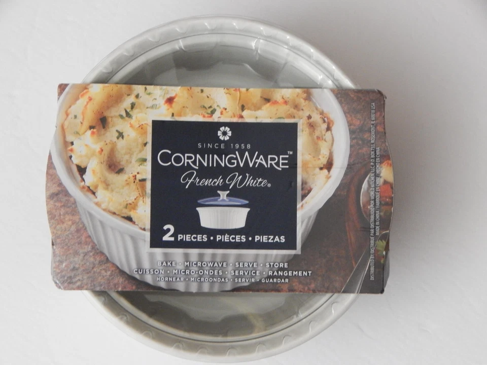 CorningWare French White 1.5-quart Round Casserole With Glass Lid