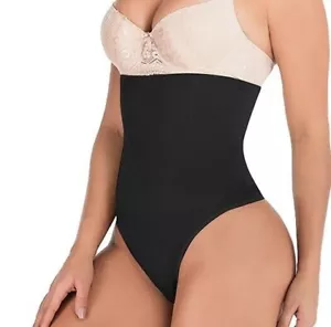 High Quality Ribbed Thong Tummy Control Shapewear Hip Enhancer, Ship from USA - Picture 1 of 6