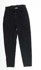 Just fab Womens Black Cotton Trousers Size 27 L27 in Regular