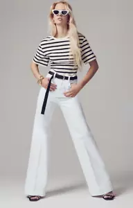 J.Crew Womens $148 Tall Wide-leg denim trouser in white Size T30 BM813 - Picture 1 of 8