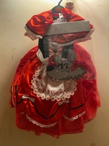 Little Red Riding Hood Dress + Cape 3-4 - Picture 1 of 14